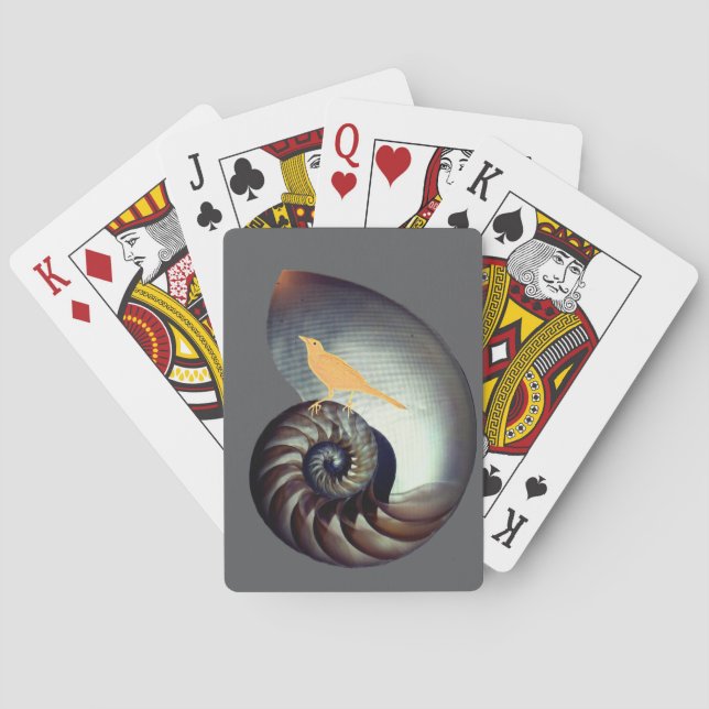 Baraja De Cartas Concha y Pájaro (Reverso)
