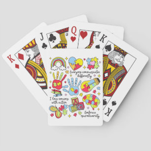 Baraja De Cartas Concienciación sobre autismo abraza la diversidad 
