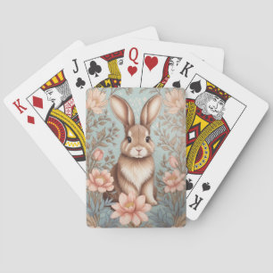 Baraja De Cartas Conejito bebé pastel floral 