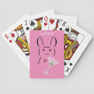 Baraja De Cartas Conejito de Ascii con martini Thunder_Cove