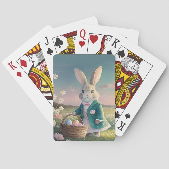 Baraja De Cartas Conejito de Pascua lindo (Reverso)