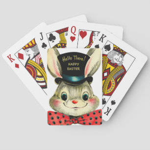 Baraja De Cartas Conejito de Pascua retro vintage lindo
