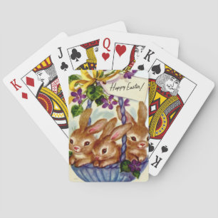Baraja De Cartas Conejito de Pascua vintage retro lindo