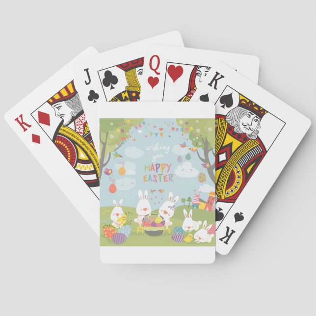 Baraja De Cartas conejitos de Pascua (Reverso)