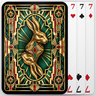 Baraja De Cartas Conejo, Arte Deco Fauna
