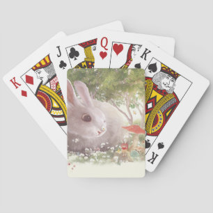 Baraja De Cartas Conejo con flores