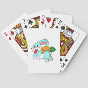 Baraja De Cartas Conejo con zanja como cohete