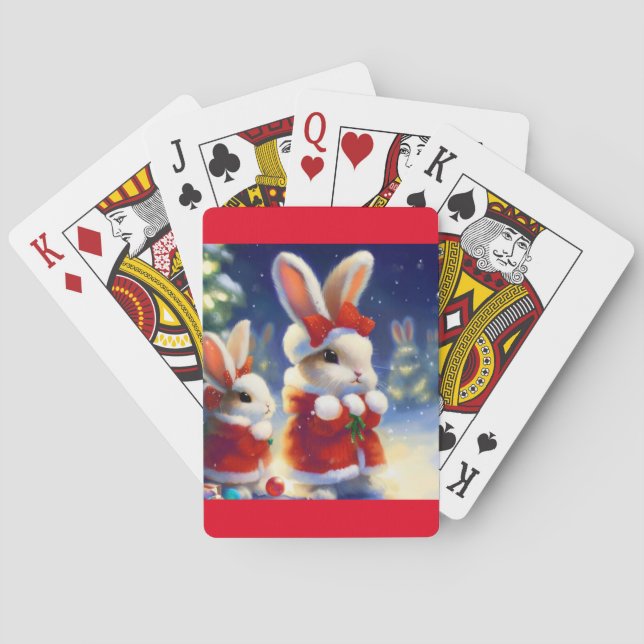 Baraja De Cartas Conejo de navidades (3) (Reverso)