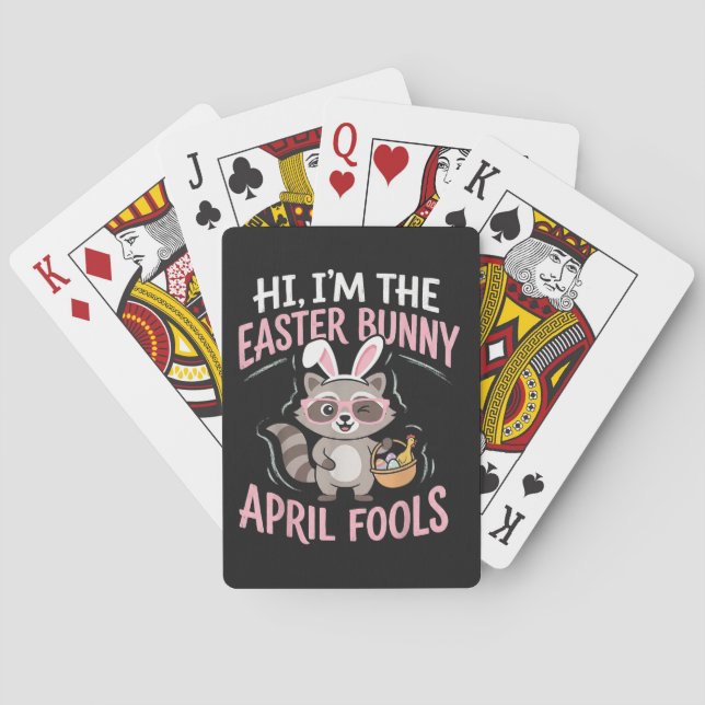 Baraja De Cartas Conejo de Pascua bromas de abril (Reverso)