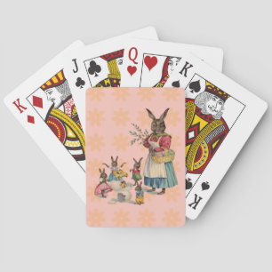 Baraja De Cartas Conejo de Pascua Pollo Conejo Huevos