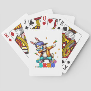 Baraja De Cartas Conejo divertido de Pascua Bruh Dab