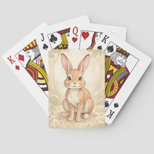 Baraja De Cartas Conejo marrón lindo en un bosque
