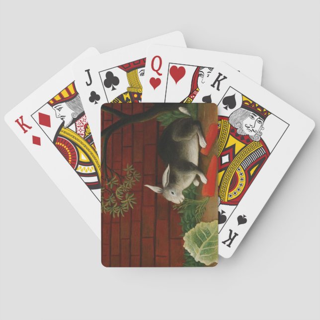 Baraja De Cartas Conejo Pequeño (Animal Mascota) (Henri Rousseau) (Reverso)