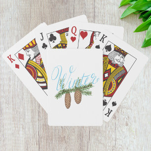 Baraja De Cartas Cones De Pino De Invierno