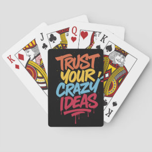 Baraja De Cartas Confía en tus ideas locas – Tipografía motivaciona