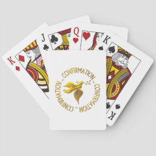 Baraja De Cartas Confirmación dorada y Espíritu Santo