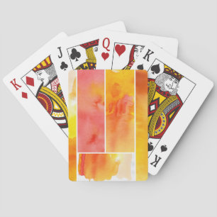 Baraja De Cartas Conjunto de acuarelas abstractas pintadas a mano