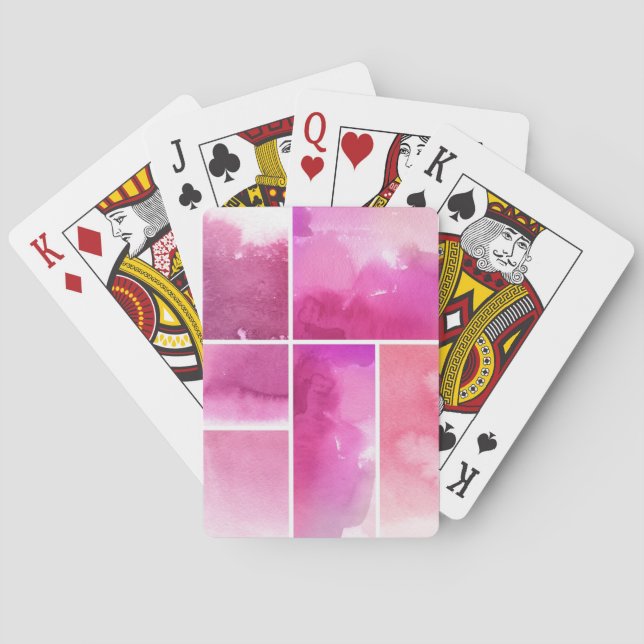 Baraja De Cartas Conjunto de acuarelas abstractas pintadas a mano 3 (Reverso)