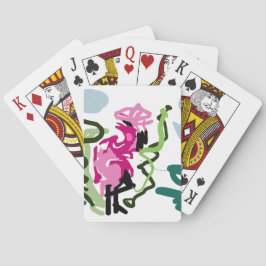 Baraja De Cartas Conjunto de flamenco rosa