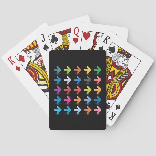 Baraja De Cartas Conjunto de Flechas Brillantes Indicadores Direcci (Reverso)