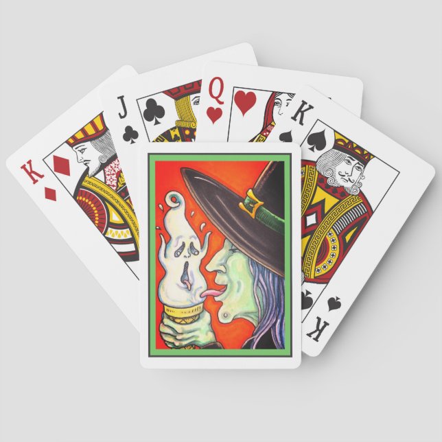 BARAJA DE CARTAS CONO DE CREMA DE HIELO, HALLOWEEN (Reverso)
