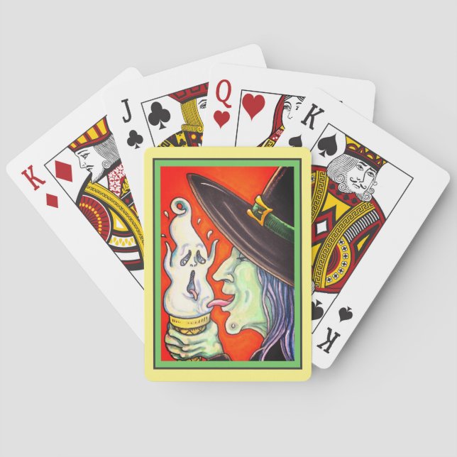 BARAJA DE CARTAS CONO DE CREMA DE HIELO, HALLOWEEN (Reverso)