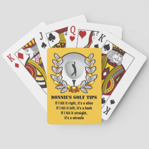 Baraja De Cartas Consejo de golf personalizado Golfer tarjetas de j