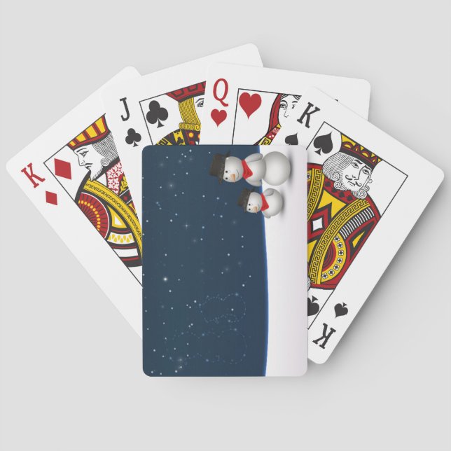 Baraja De Cartas Constelación linda de los muñecos de nieve (Reverso)