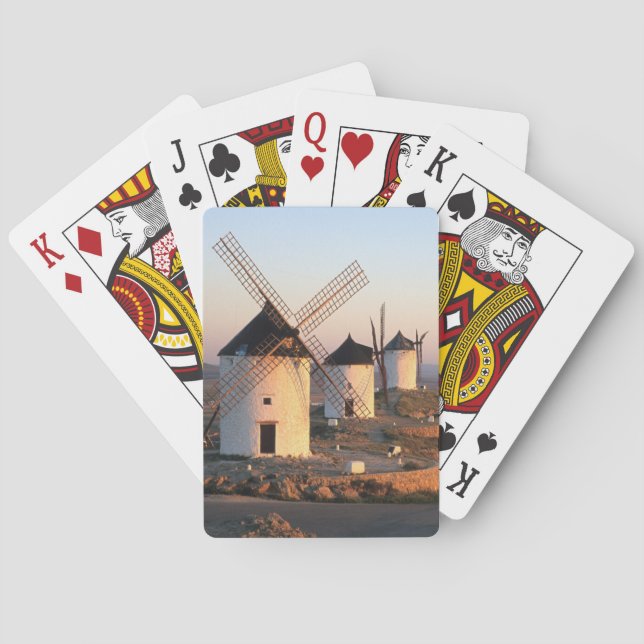 Baraja De Cartas Consuegra, La Mancha, España, molinos de viento (Reverso)
