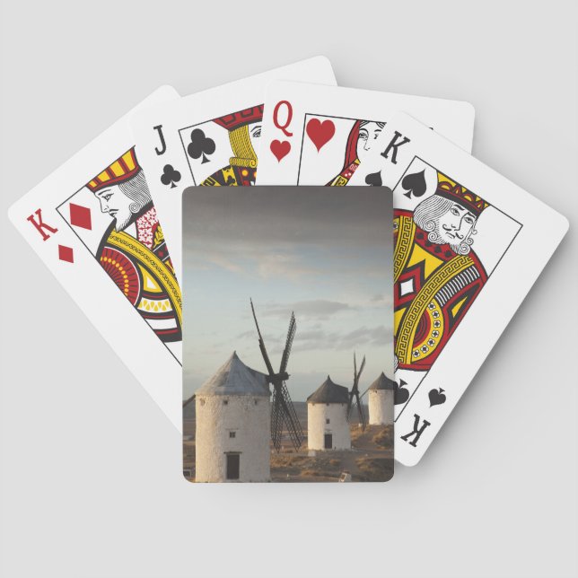 Baraja De Cartas Consuegra, molinos de viento antiguos de La Mancha (Reverso)