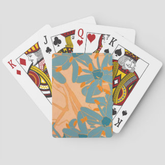 Baraja De Cartas Contemporary Leaf Design in Peach