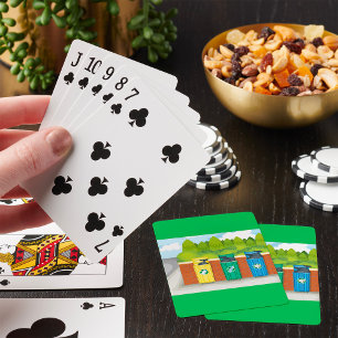 Baraja De Cartas Contenedores de reciclaje Clasificación de residuo