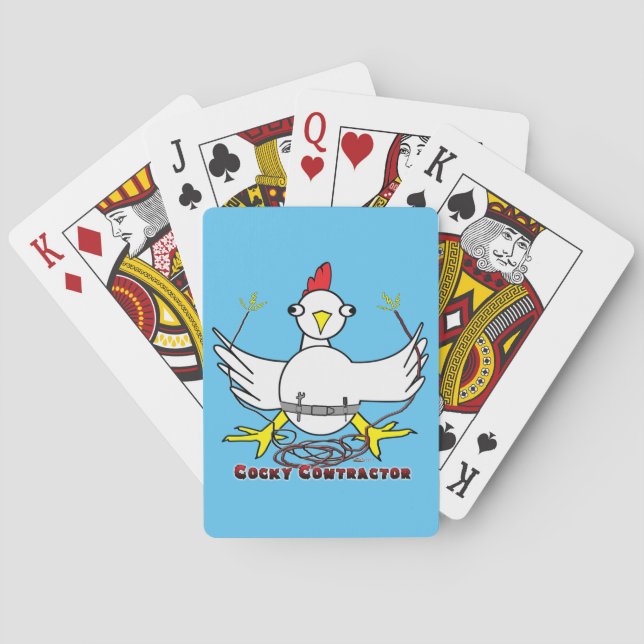Baraja De Cartas Contratista de Cocky (Reverso)