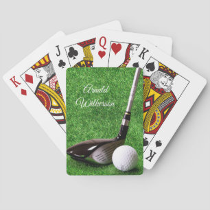 Baraja De Cartas Controlador de golf y pelota en césped personaliza