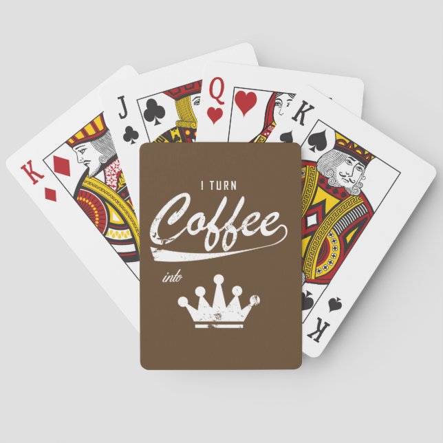 Baraja De Cartas Convierto café en KOM (Reverso)