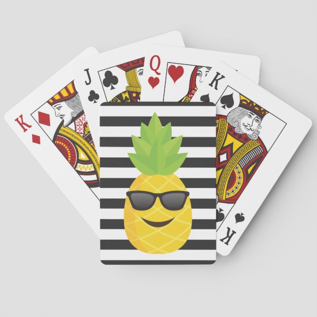 Baraja De Cartas cool emoji pineapple (Reverso)