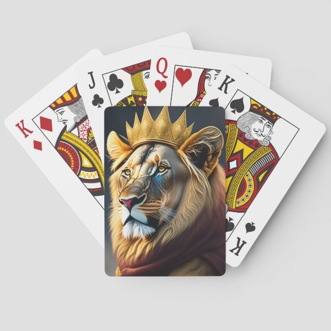 Baraja De Cartas Cool Lion King Painting Art (Reverso)