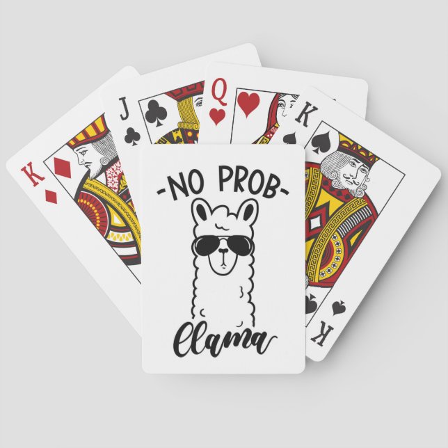 Baraja De Cartas Cool No Prob Llama (Reverso)