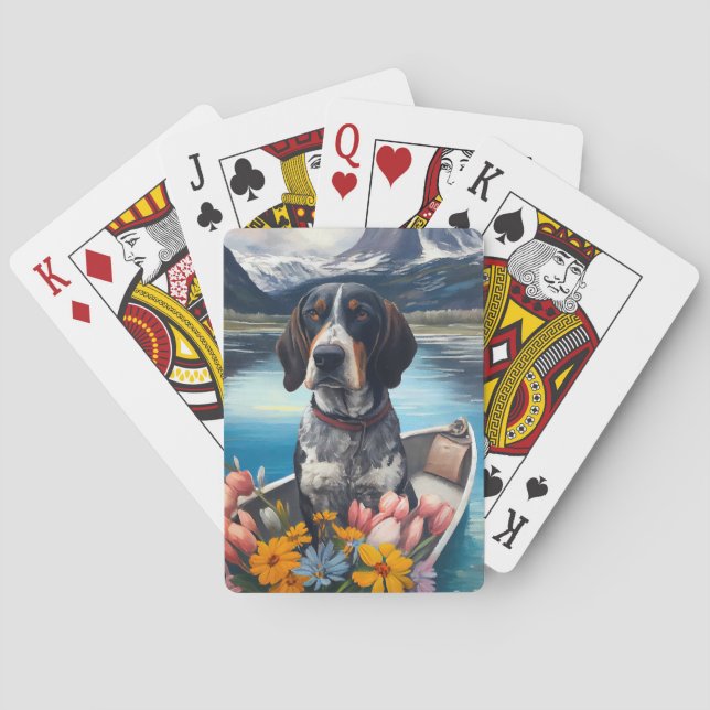 Baraja De Cartas Coonhound de Bluetick en una remo: Una aventura pa (Reverso)