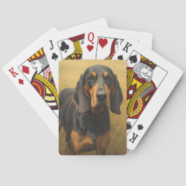 Baraja De Cartas Coonhound negro y fuego