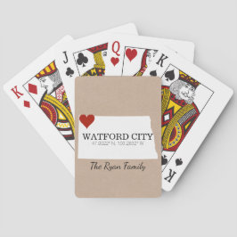 Baraja De Cartas Coordenadas GPS del Personalizado Dakota del Norte