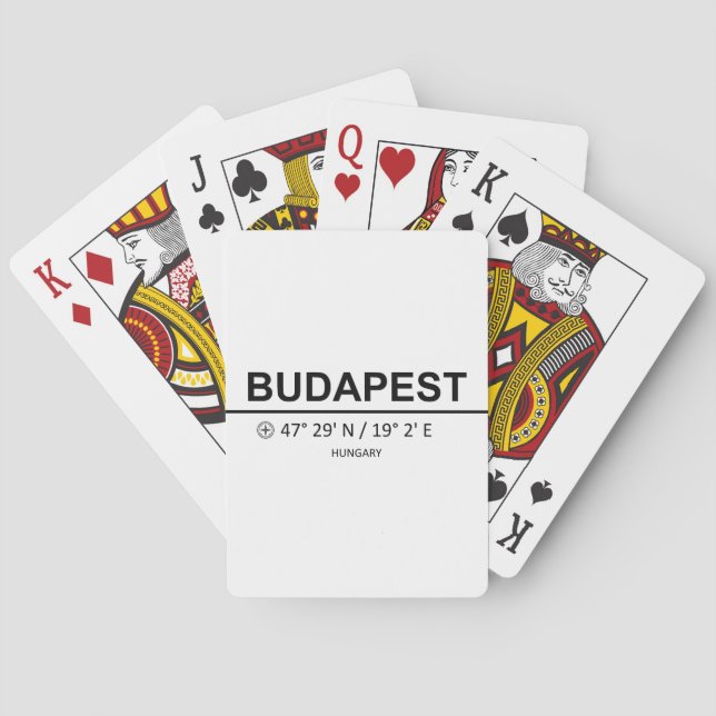 Baraja De Cartas Coordina Budapest (Reverso)