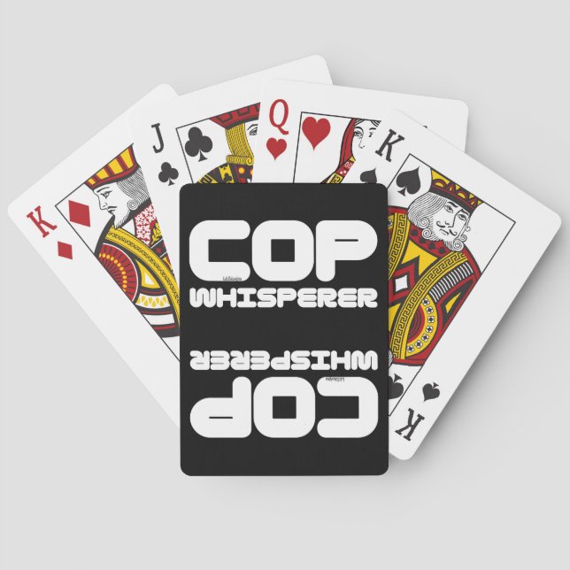 Baraja De Cartas COP WHISPERER divertida idea de regalo de auditorí (Reverso)