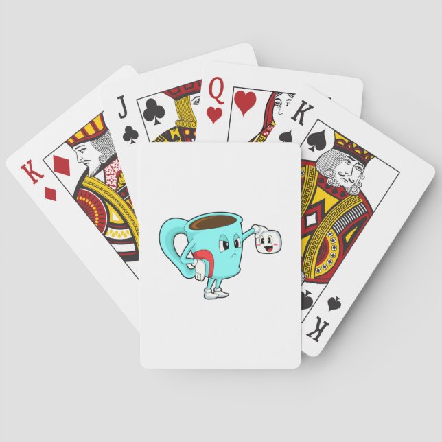 Baraja De Cartas Copa con café. (Reverso)