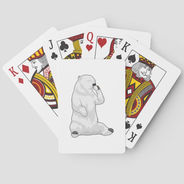 Baraja De Cartas Copa de café del oso polar (Reverso)