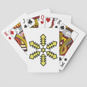Baraja De Cartas Copo de Nieve Brillante - Estrella Amarilla