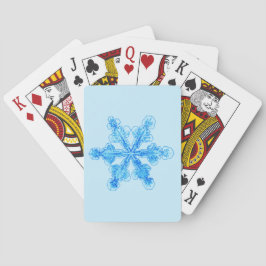 Baraja De Cartas Copo de nieve de invierno azul