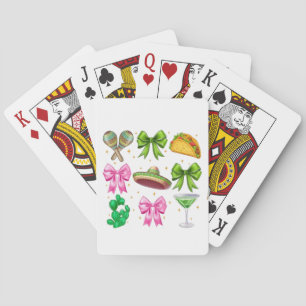 Baraja De Cartas Coquette Mardi Gras Bow Fleur De Lis Mask Fat Tues