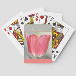 Baraja De Cartas Coral Tulip Floreado 