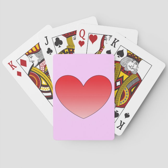 Baraja De Cartas Corazón 4 (Reverso)